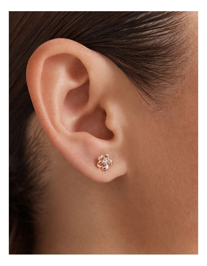 Heartfelt Stud Earrings Set in Rose Gold image 4