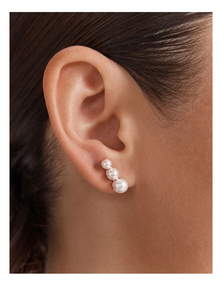 Bow Stud Earrings Set in Rose Gold image 4