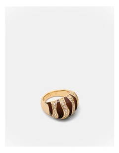Chi Chi Enamel Ring in Choc Berry