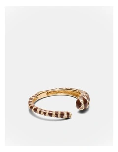 Chi Chi Enamel Cuff Bracelet in Choc Berry