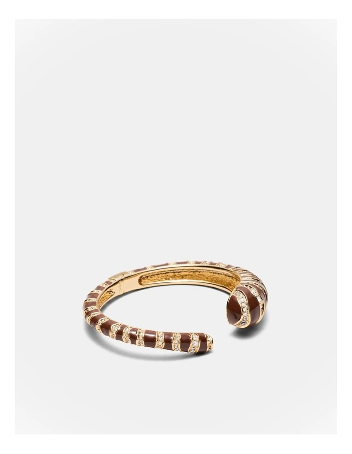 Chi Chi Enamel Cuff Bracelet in Choc Berry image 1