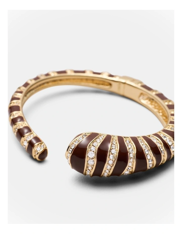 Chi Chi Enamel Cuff Bracelet in Choc Berry image 3