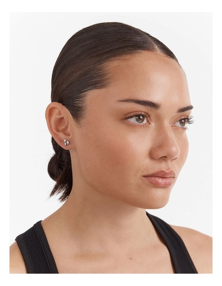 Butterfly Stud Earrings in Silver image 4