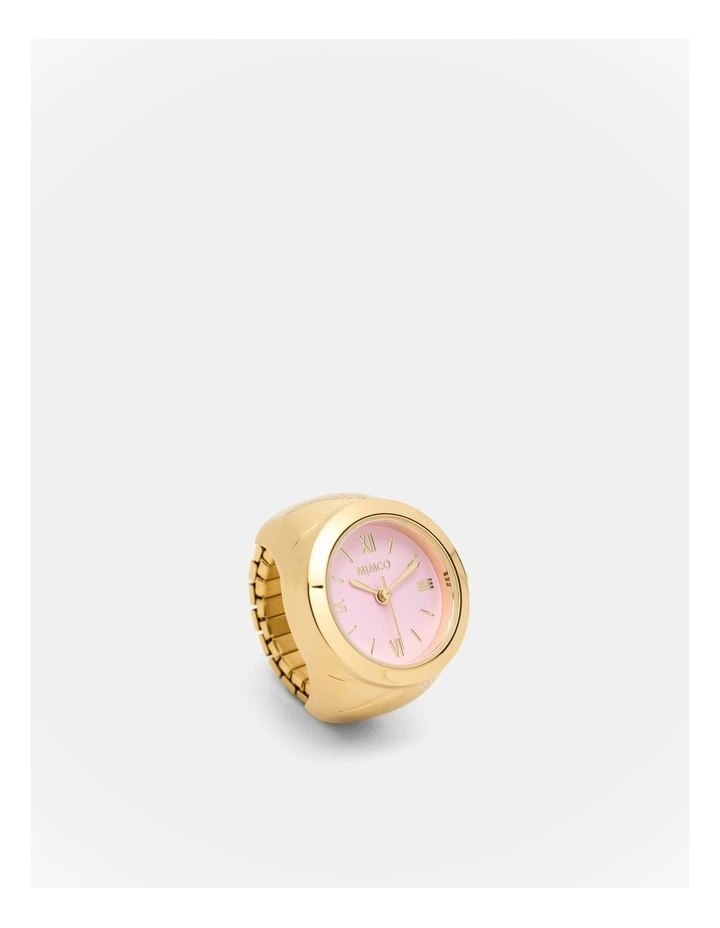 In Time Watch Ring in Pink image 1