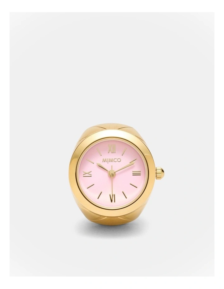 In Time Watch Ring in Pink image 2