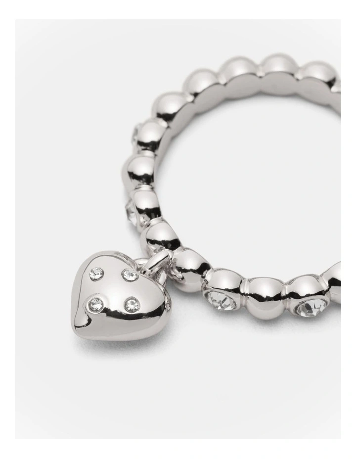 Lovely Charm Ring in Silver image 3