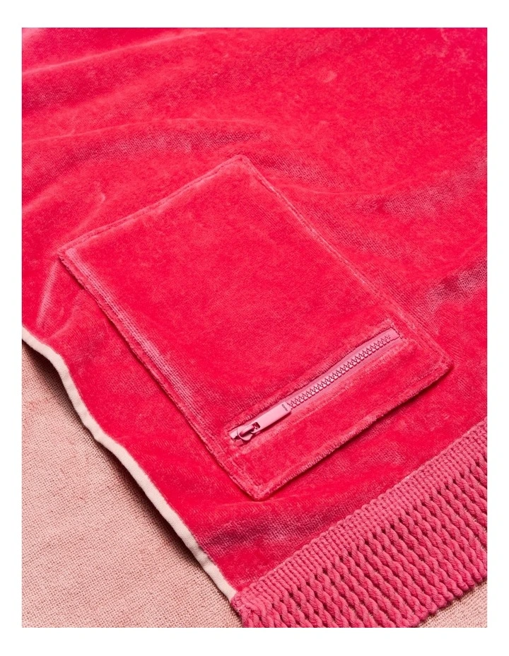 Pocket Beach Towel in Flamingo image 2