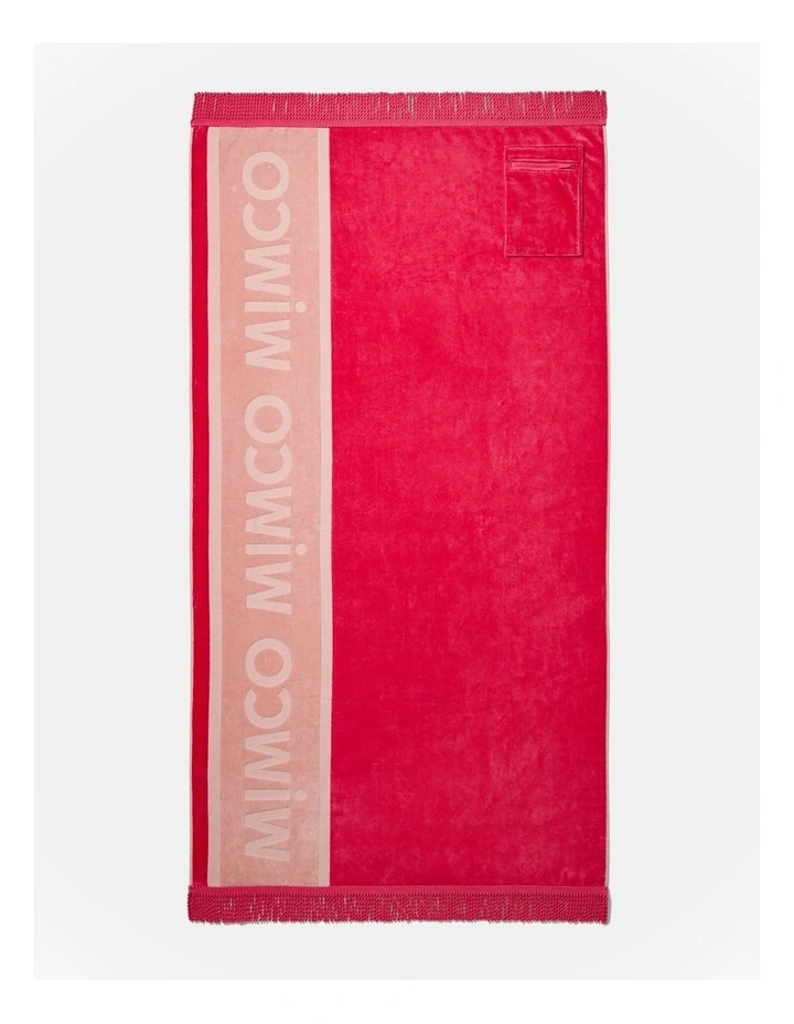 Pocket Beach Towel in Flamingo image 3