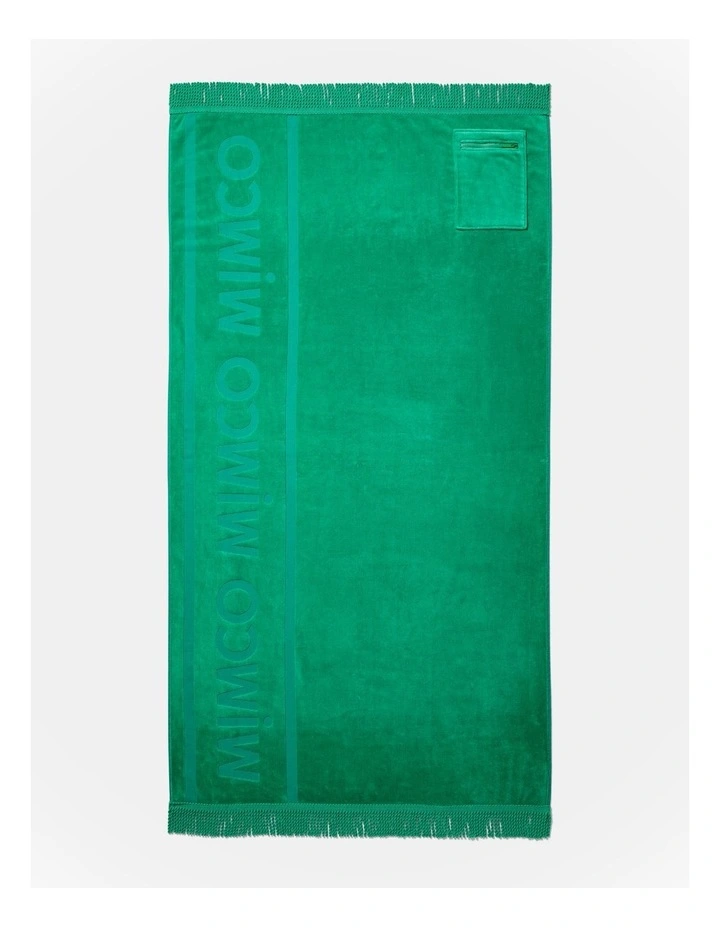 Pocket Beach Towel in Grass Green image 3