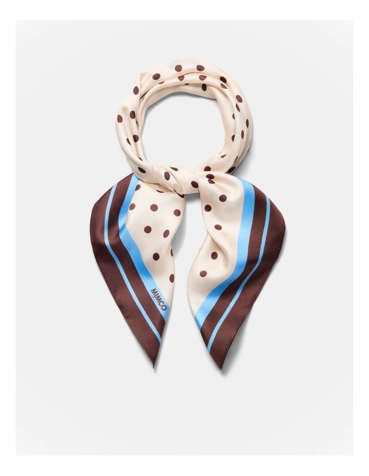 Polka Square Scarf in Choc Berry image 1