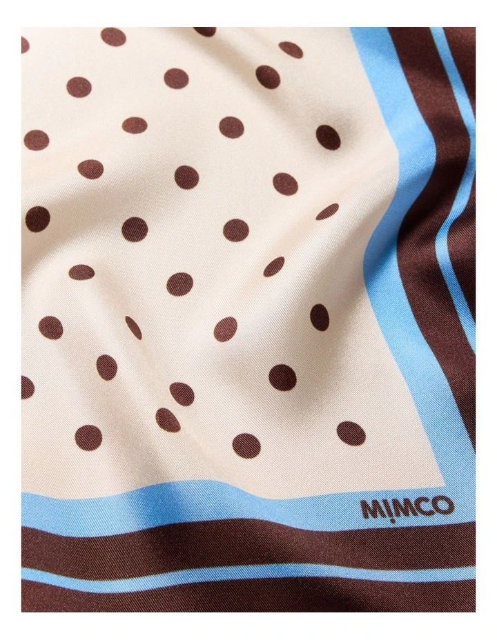 Polka Square Scarf in Choc Berry image 4