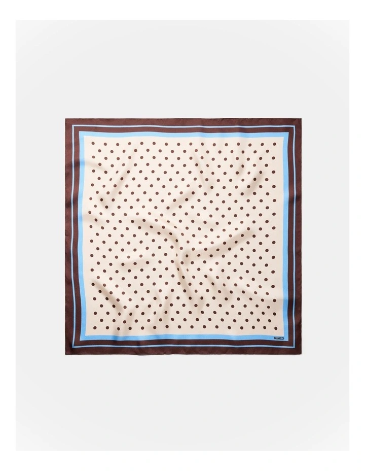Polka Square Scarf in Choc Berry image 5
