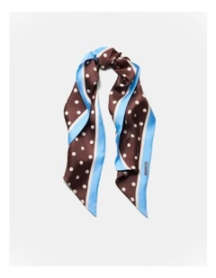 Polka Dot Thin Scarf in Choc Berry