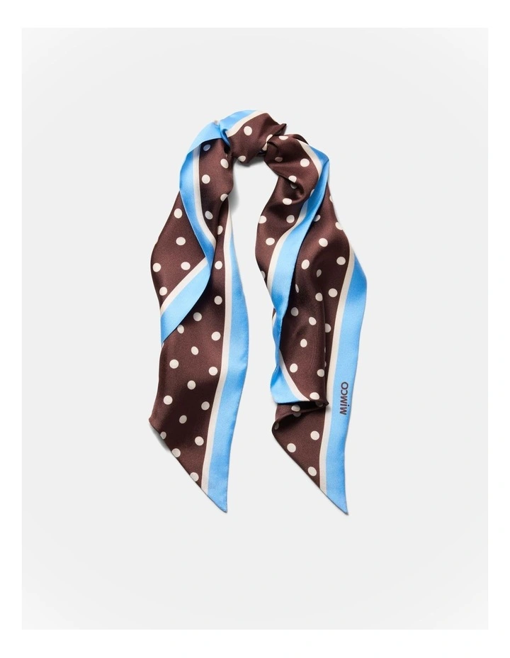 Polka Dot Thin Scarf in Choc Berry image 1