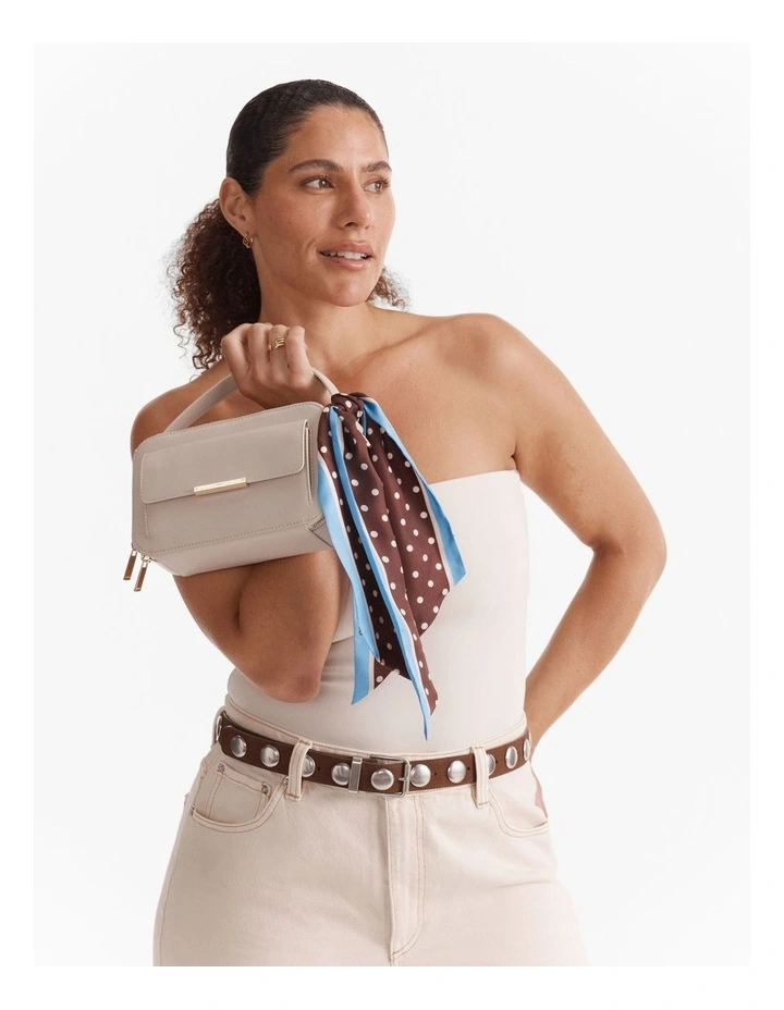 Polka Dot Thin Scarf in Choc Berry image 2