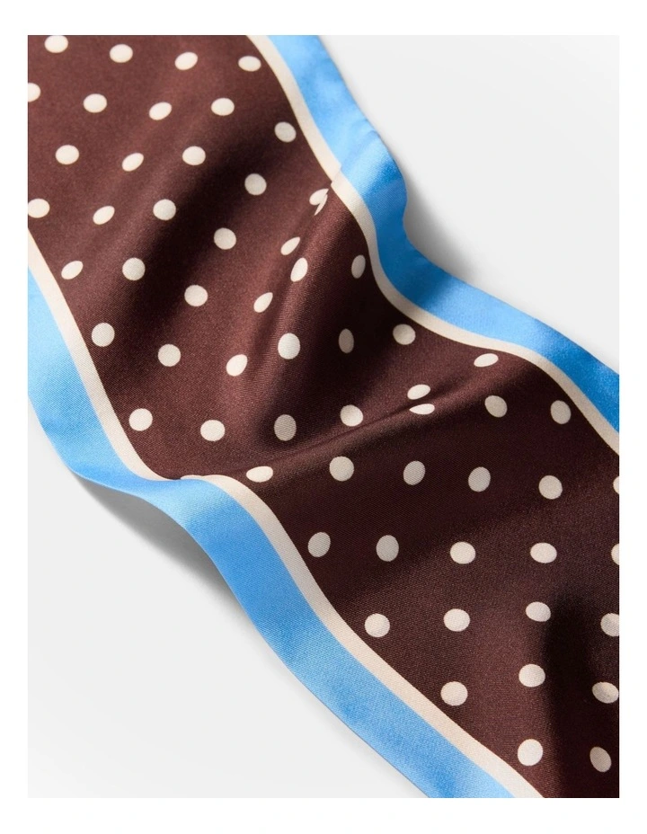 Polka Dot Thin Scarf in Choc Berry image 3