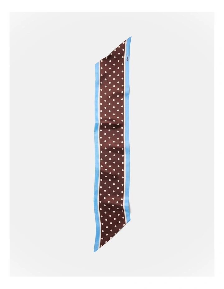 Polka Dot Thin Scarf in Choc Berry image 4