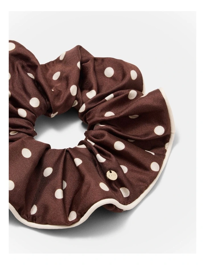Polka Dot Scrunchie in Choc Berry image 3