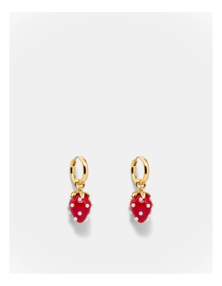 So Sweet Drop Earrings in Red image 1
