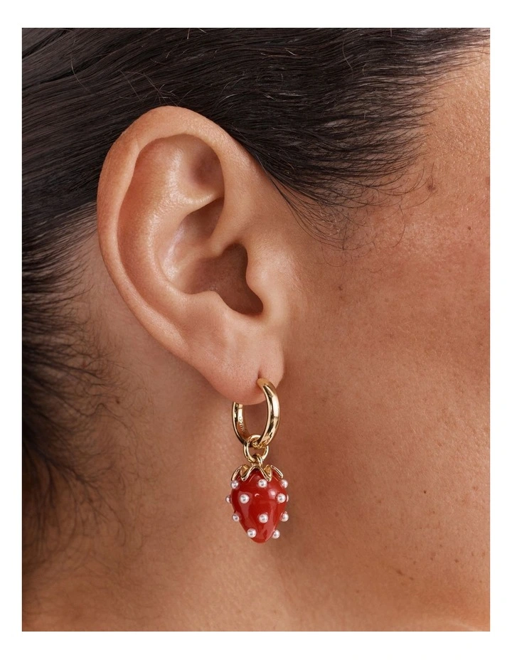 So Sweet Drop Earrings in Red image 2