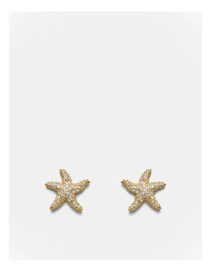 Starfish Fringe Earrings in Pearl image 3