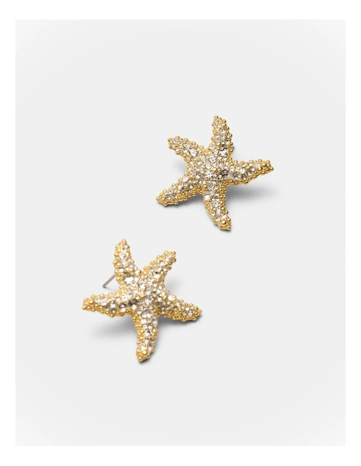 Starfish Fringe Earrings in Pearl image 5