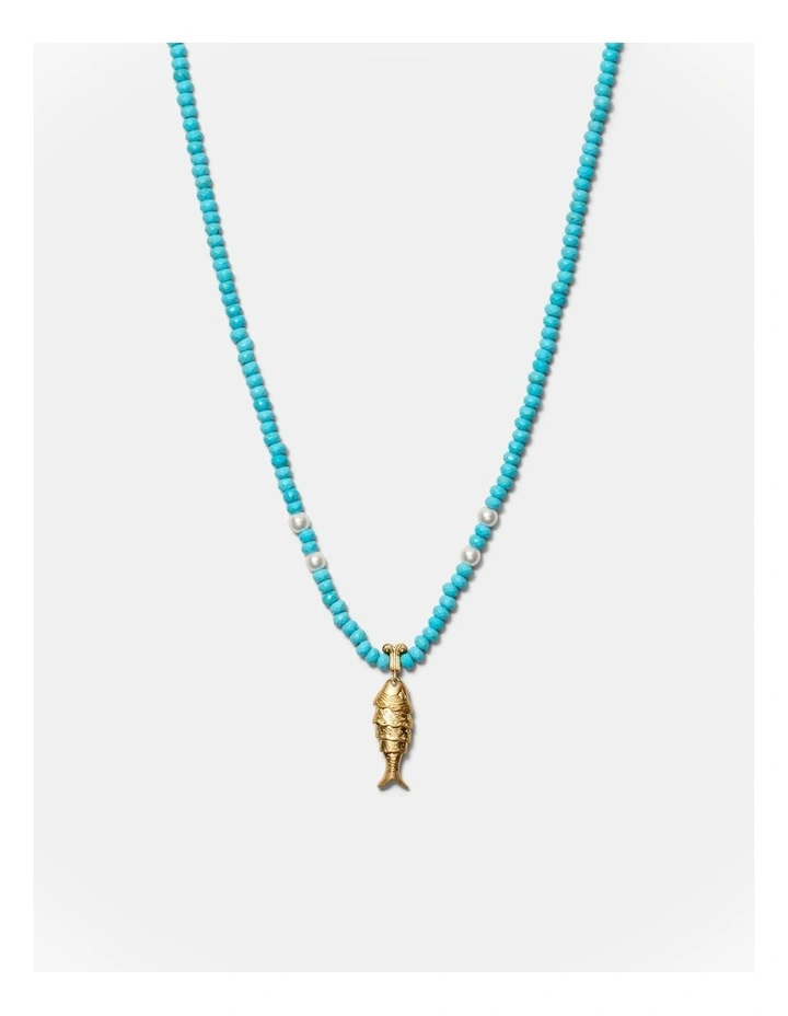 Ionic Fish Necklace in Turquoise image 1