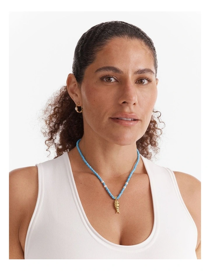 Ionic Fish Necklace in Turquoise image 2