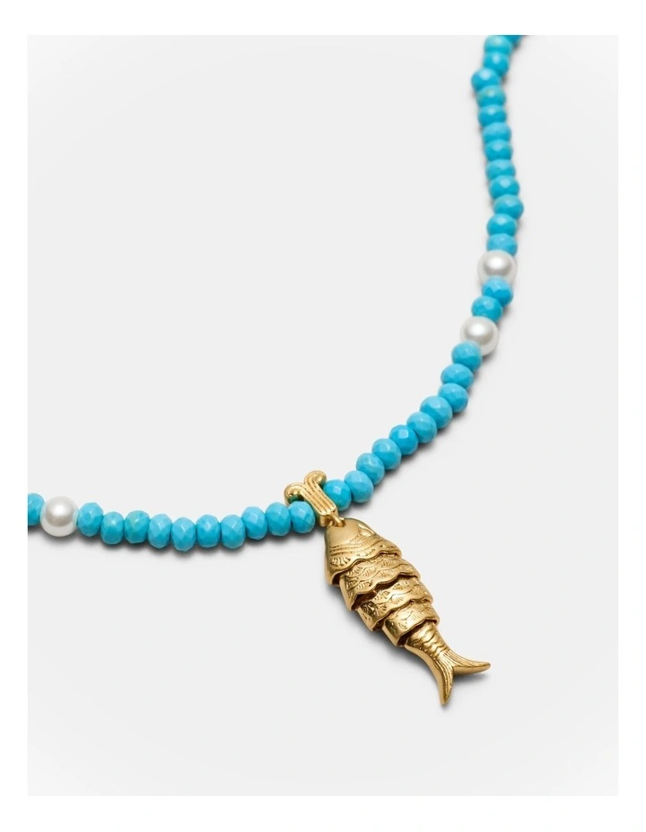 Ionic Fish Necklace in Turquoise image 3