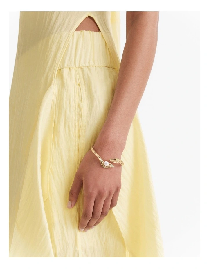 Gaia Pearl Cuff Bracelet in Pearl image 4