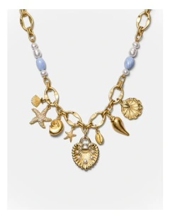 Undersea Charm Necklace in Gold