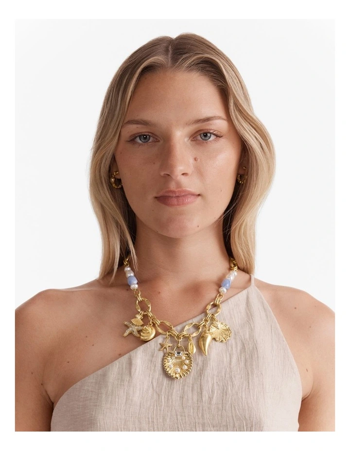 Undersea Charm Necklace in Gold image 3