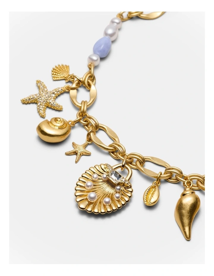 Undersea Charm Necklace in Gold image 4