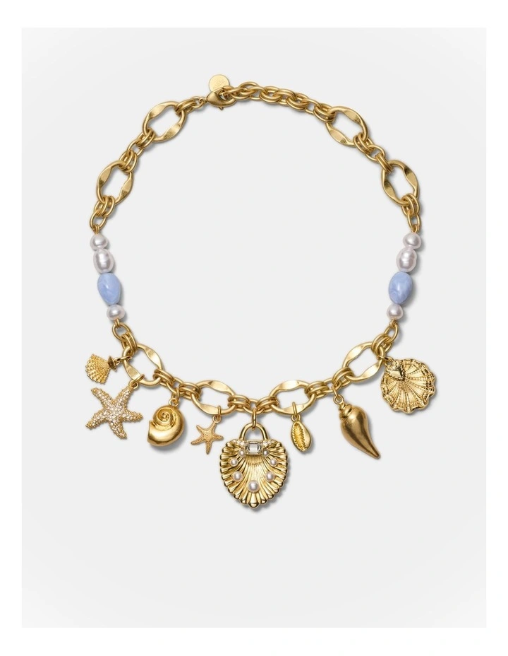 Undersea Charm Necklace in Gold image 5