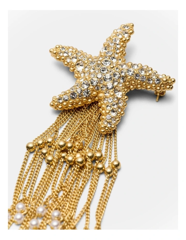 Starfish Brooch in Gold image 3