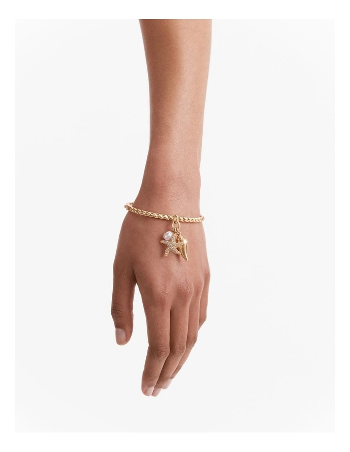 Sea Charm Bangle in Gold image 2