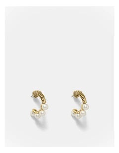 Shellicious Hoop Earrings in Pearl