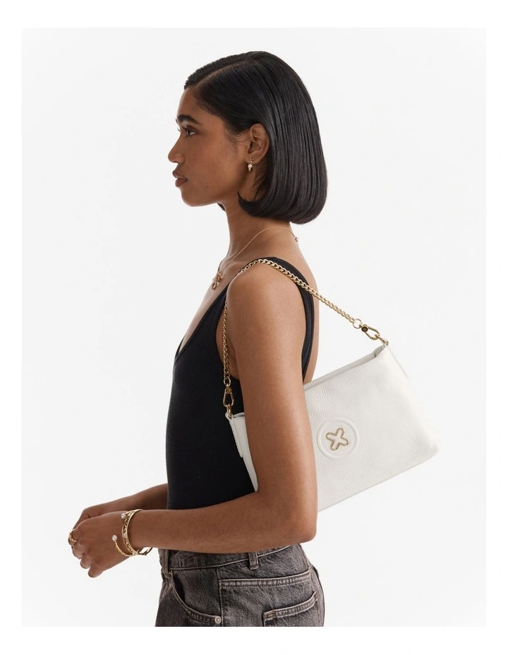 Link Chain Shoulder Bag Strap in Light Gold image 2