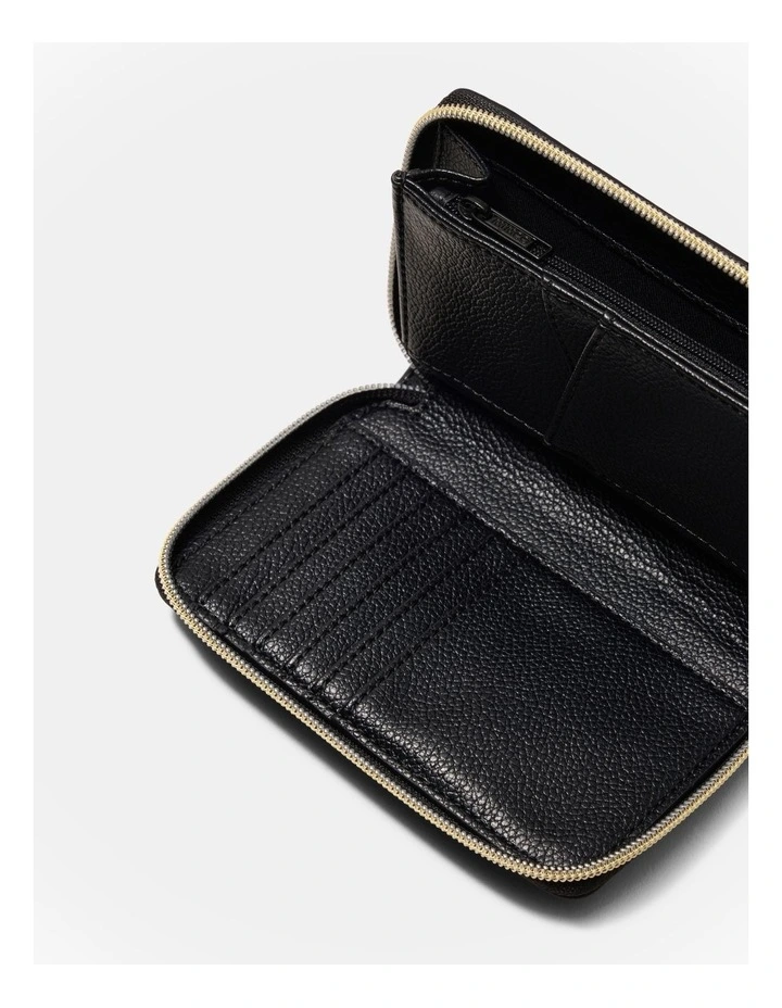 Brunswick Small Zip Wallet in Black image 3