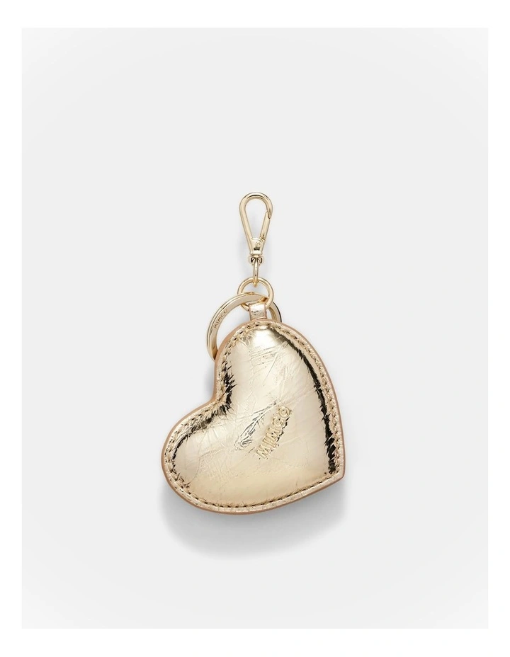 Romance Heart Bag Charm in Light Gold image 1
