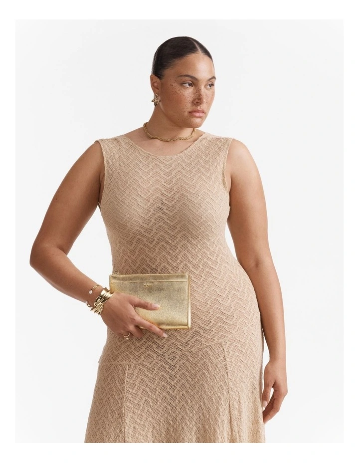 Yvette Gusset Pouch in Light Gold image 2