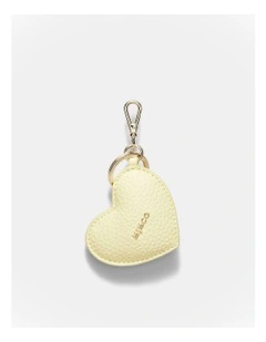 Romance Heart Bag Charm in Buttermilk