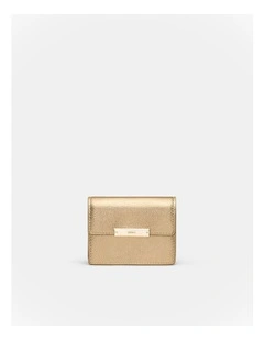 Cove Foldover Credit Card Holder in Gold