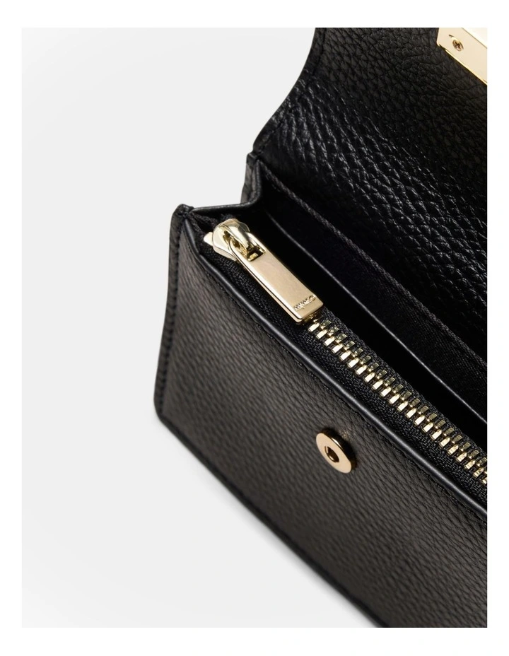 Cove Foldover Credit Card Holder in Black image 3