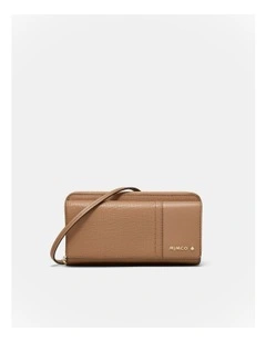 Metro Wallet Crossbody Bag in Caramel