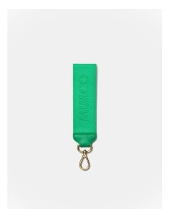 Stripe Webbing Wrist Strap in Grass Green