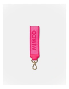 Stripe Webbing Wrist Strap in Flamingo