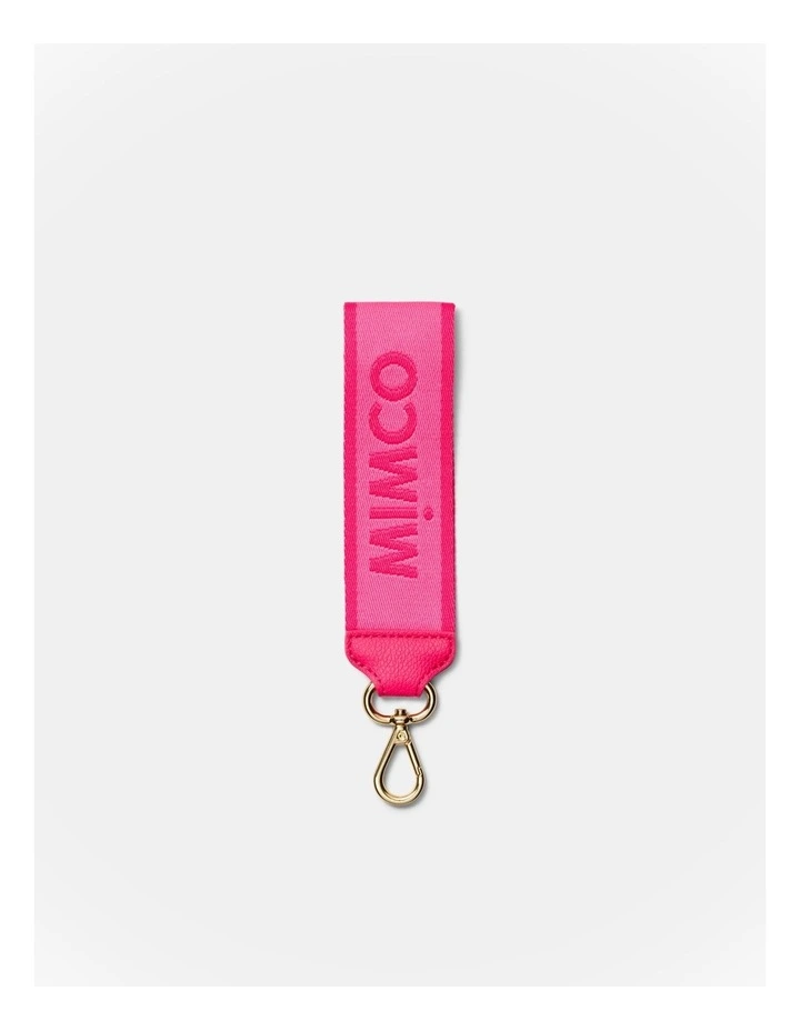 Stripe Webbing Wrist Strap in Flamingo image 1