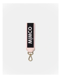 Stripe Webbing Wrist Strap in Black Pink