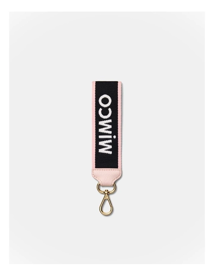 Stripe Webbing Wrist Strap in Black Pink image 1